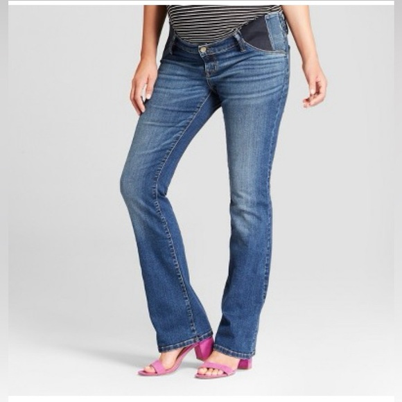 Under Belly Bootcut Maternity Jeans Isabel Maternity Ingrid & Isabel Dark Wash - Picture 3 of 8